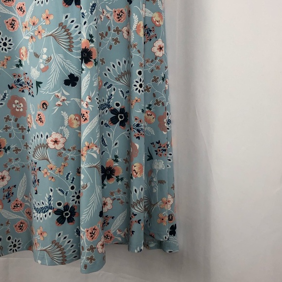 Tres Bien floral knit short sleeve trapeze dress M - Picture 9 of 10